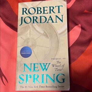 New Spring by Robert Jordan — Cream Cover with Teal Text